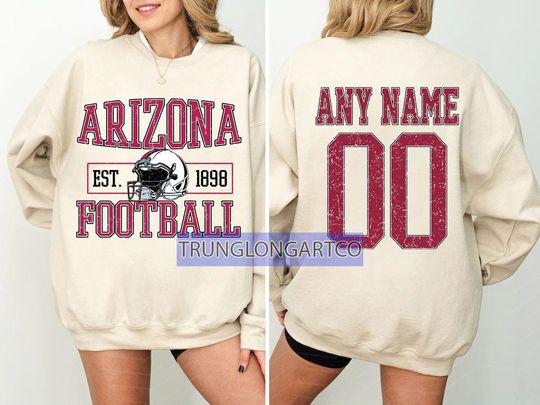 Discover Personalized Arizonna Football Sweatshirt, Arizonna football crewneck, Arizonna football shirt, Custom Football Player,  football Tee