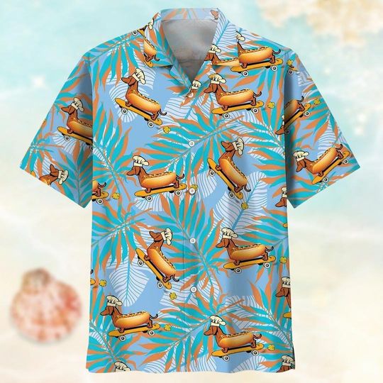 Discover Dachshunds Dog Hawaiian Shirt, Sausage Dog Button Shirt, Funny Dog Beach Shirt, Cute Dog Aloha Shirt For Family Trip, Summer Gifts