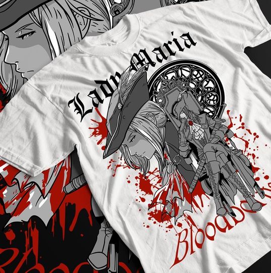 Bloodborne Lady Maria T-shirt, Vintage Soulgame Tshirt, Gaming Apparel