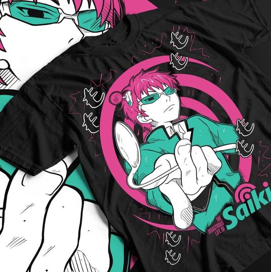 Discover Saiki K Annoyed Face T-Shirt – Funny Anime Graphic Tee for Fans