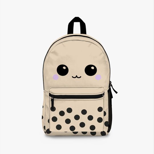Bubble Tea Pattern Cute Boba Backpack, Cute Bag, Cute Backpack For School Backpack