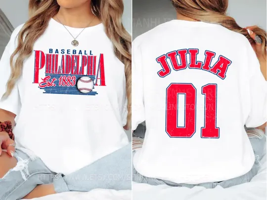 Discover Personalized Philadelphia Baseball T-Shirts, Gifts for Baseball Fans