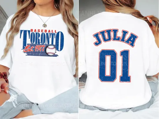 Discover Personalized Toronto Baseball T-Shirts, Gifts for Baseball Fans