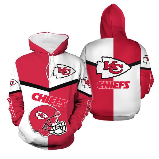 Kansas City Football Logo 3D Hoodies, Kansas City Christmas 3D Hoodies, Chiefs 3D Shirts, Chiefs Football Fan Gifts