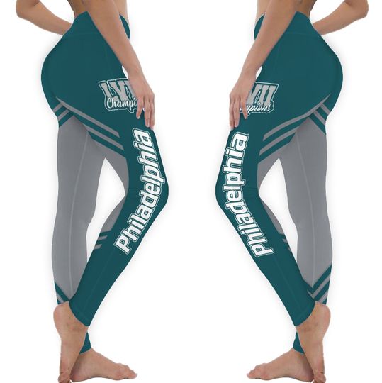 Philadelphia Football Stripe Leggings - LVII Champs, Yoga Legging, Sport Leggign, Football Lover Gift, Gift For Women, Birthday Gift