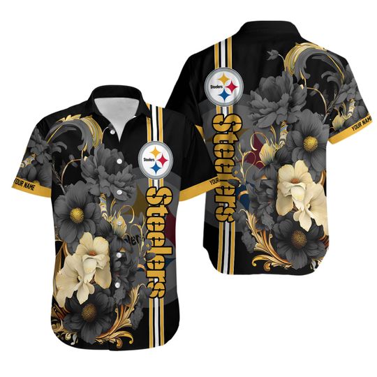 Pittsburgh S.t.e.e.l.e.r Luxe Bloom Hawaiian Shirt, Gift for Fan