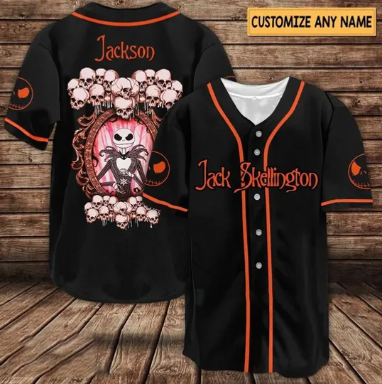 Discover Jack Skellington Personalized Baseball Jersey