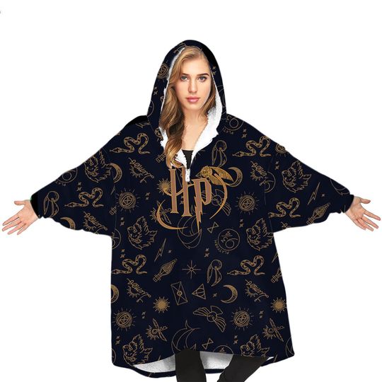 Harry Potter Blue Hedwig Blanket Hoodie | For Adult and Kids | Christmas Gift | Movie Gift