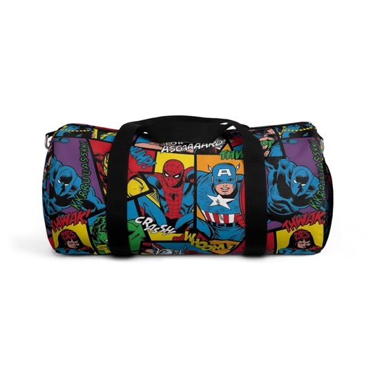 Mar vel A vengers Comics Duffel Bag, Comics Duffel Bag, Spider- Man Bag, Superhero Bag, Men's Gym Bag, Captain America Bag, Th or Duffle Bag