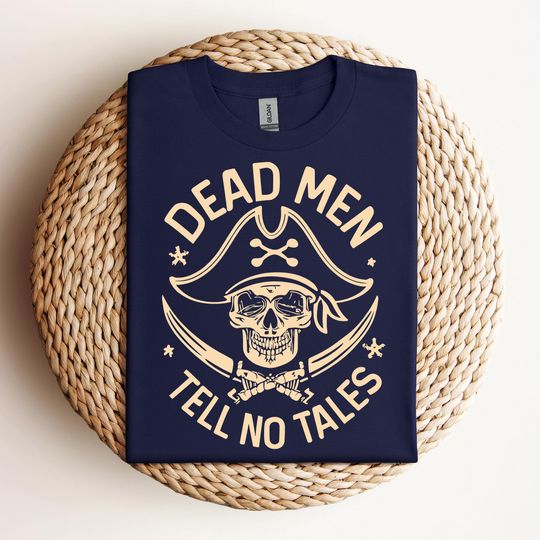 Dead Men Tell No Tales Shirt, Pirates of the Caribbean Shirt, Dead Men Shirt, Disney Family Matching Tee, Vintage Retro Skull