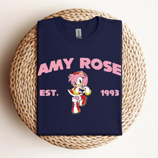 Amy Rose Sonic the Hedgehog Anime T-Shirt, Sonic the Hedgehog, Shadow the Hedgehog, Perfect Gift for Him