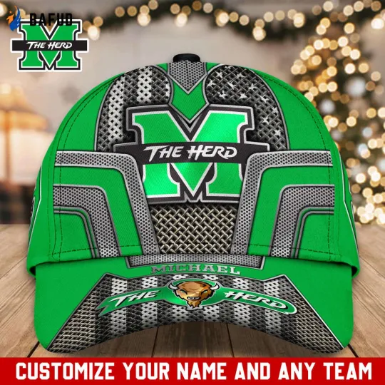 Marshall Thundering Team Herd Cap, Custom Hat for Men Women Gifts Hat
