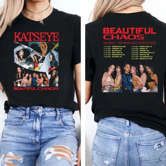 Discover Katseye Beautiful Chaos Tour 2025 Gift For Fan T-Shirt