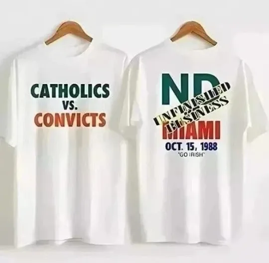 Discover Catholics Vs Convicts 1988 T-Shirt