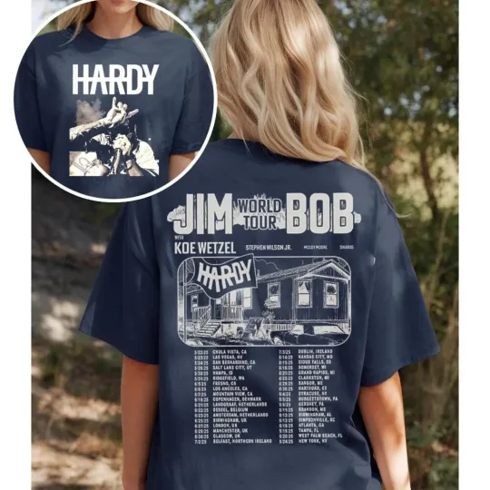 Discover JIM World Tour BOB Hardyy and Koe Tour 2025 Country Music Music Lover T-Shirt