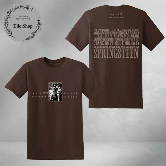 Discover Bruce Springsteen Nashville Album Two Sides Unisex T-Shirt