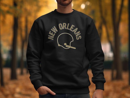 New Orleans Saints Football Retro Helmet Sweatshirts