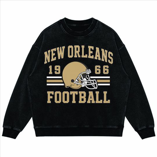 Vintage New Orleans Football 1966, Unisex Super Heavyweight Oversized Faded Sweatshirt