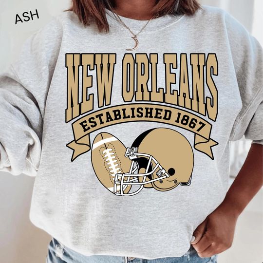 Discover Vintage New Orleans Football Sweatshirt, Retro Saint Sunday Football Shirt, Game Day Sweatshirt, New Orleans Team Football Sweatshirt