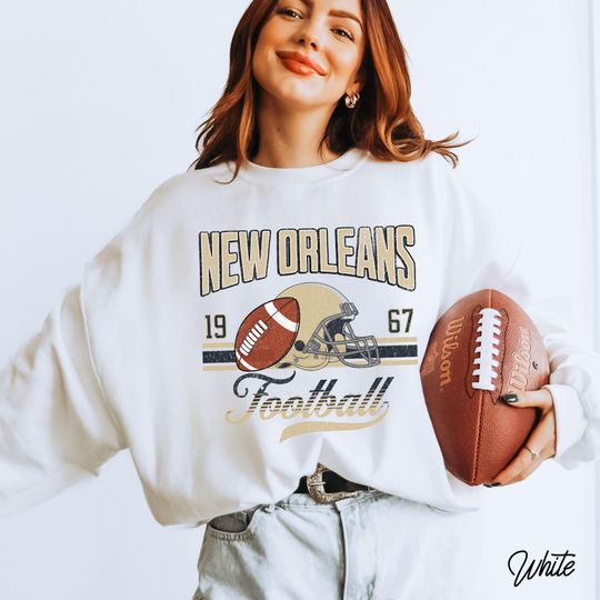 Vintage Saint Football Sweatshirt | Perfect Gift for New Orleans Football Lovers