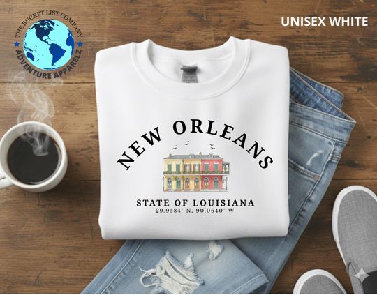 New Orleans Sweatshirt, New Orleans Shirt, Louisiana Gift, French Quarter Sweater