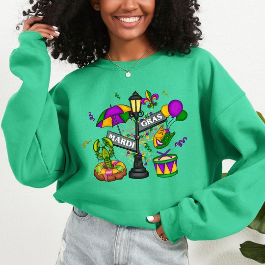 Discover Mardi Gras Sweatshirt, Mardi Gras Shirt, Mardi Gras Festival Shirt, Mardi Gras Celebration Shirt, New Orleans Carnival Tshirt, Saints Shirt