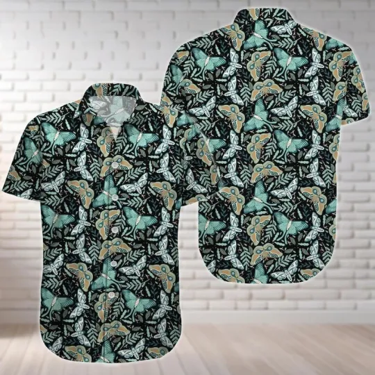 Discover Cottagecore Butterflies Button Shirt, Cottagecore Butterflies Hawaiian Shirt, Go