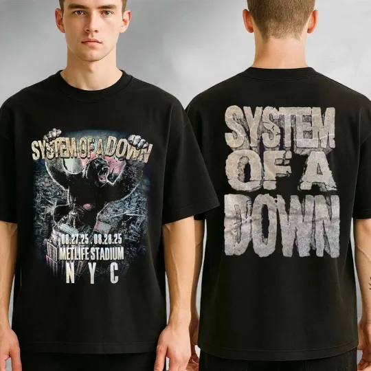 SYSTEM OF DOWN T Shirt MetLife Stadium NYC Aug 27-28 2025 Tour