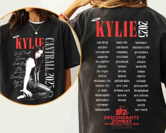 Discover Kylie Cantrall Descendants Zombies Worlds Collide Tour 2025 Unisex T-Shirt