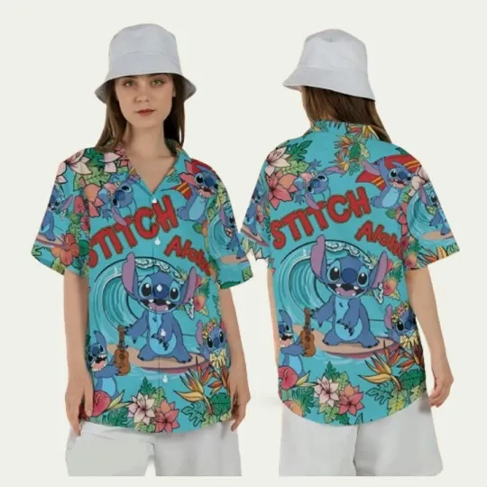 Discover Disney Stitchh Aloha Stitchh Tropical Hawaiian Shirt