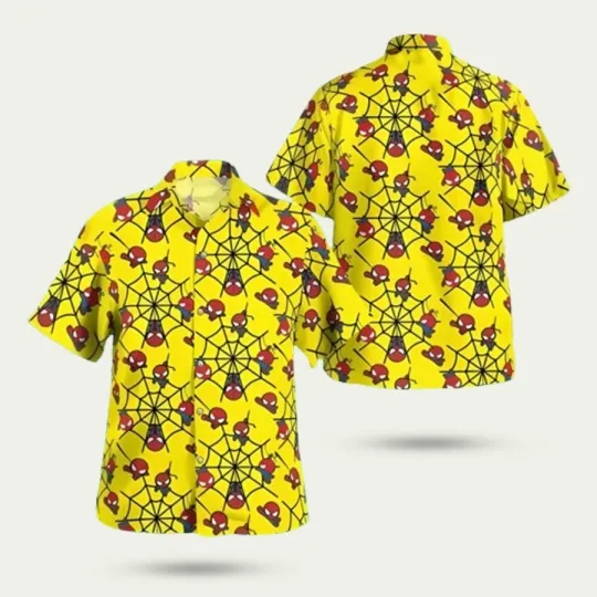 Discover Spiderr Man Chibi Hawaiian Shirt
