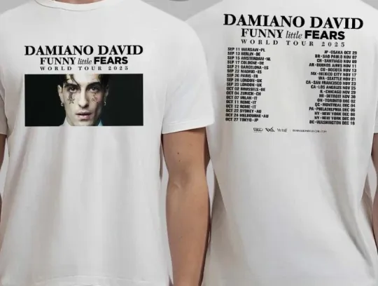 Discover Damiano David Funny Little Fears World Tour 2025 T-Shirt