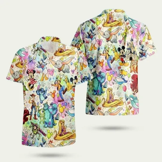 Discover Lilo And Stitchh Disneyy Characters Hawaiian Shirt Unisex Adult, S-5XL