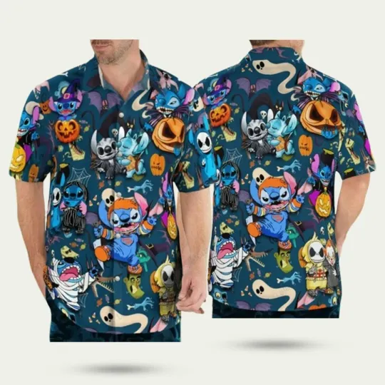 Lilo And Stitchh Halloween Hawaiian Shirt
