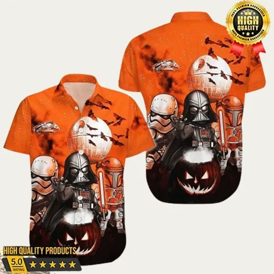Star Warss Halloween Darth Vaderr Stormtrooper Hawaiian Shirt