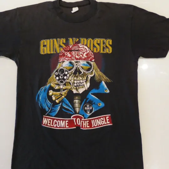 Discover 1988 Guns N' Roses Welcome To The Jungle Vintage T-Shirt