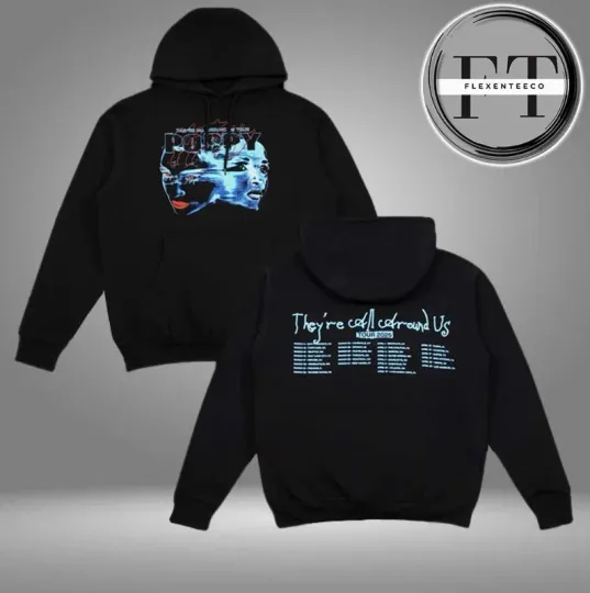 Discover Poppy Merch All The Eyes Tour 2025 Split Poppy Two Sided Hoodie