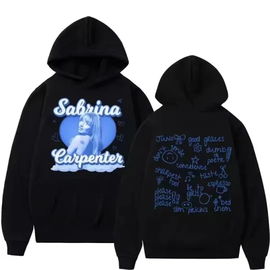 Discover HOT! Sabrina Carpenter Hoodie 2 Sides Short N’ Sweet Album Merch Tour 2025 S-5X