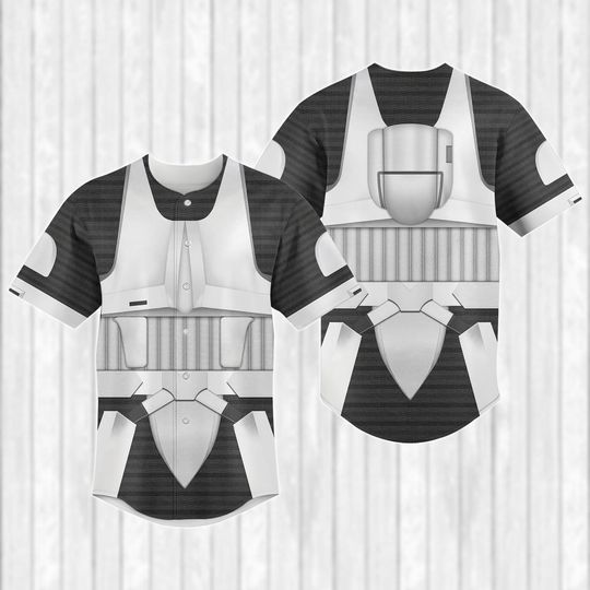 Discover Biker Scout Armor Cosplay Baseball Jersey, Star Wars Jersey Shirt Men, Scout Trooper Baseball Shirt, Robots Lover Matching Team Jersey