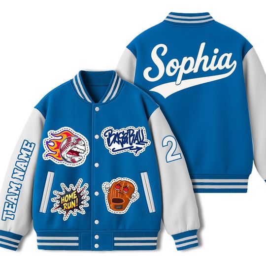Discover Personalized Varsity Baseball Jacket: Custom Name, Team, Number