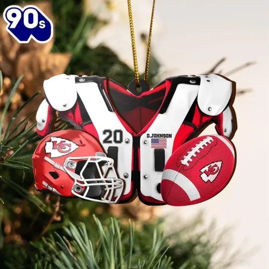 Discover Personalized Kansas City Football Team Chiefs Christmas Ornament Gift Decor