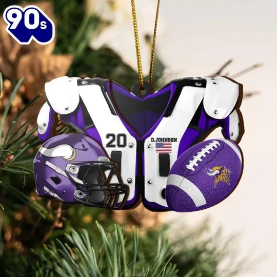 Personalized Minnesota Football Team Vikings Christmas Ornament Gift Decor