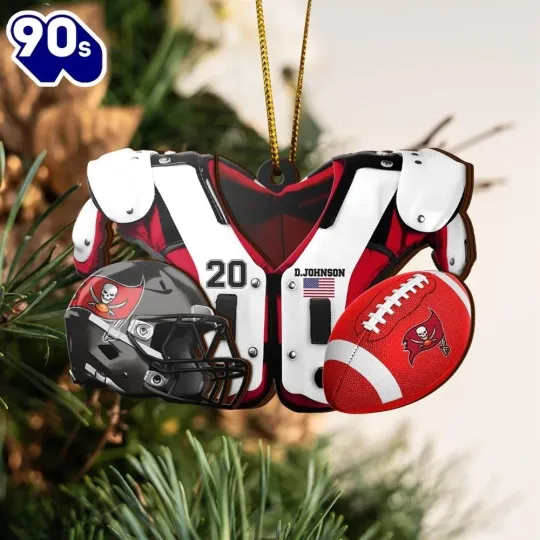 Personalized Tampa Bay Football Team Buccaneers Christmas Ornament Gift Decor
