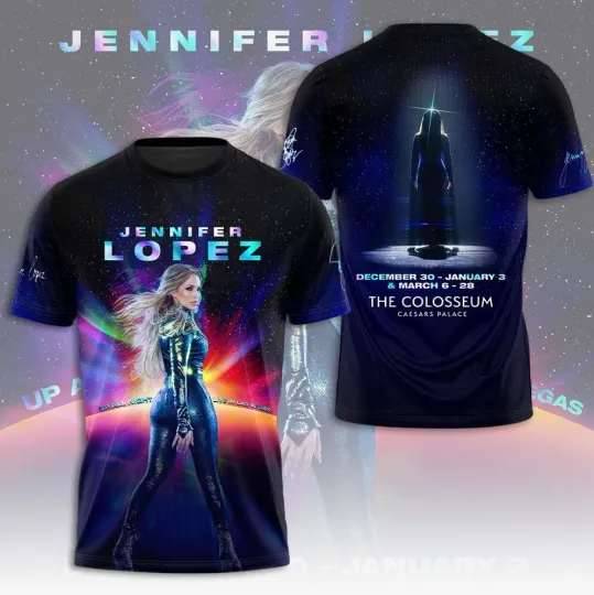 Discover Jennifer Lopez Colosseum Caesars Palace 2025 3D T-Shirt