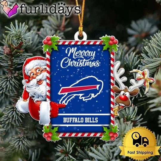 Personalized Buffalo Football Team Bills Christmas Ornament Gift Decor