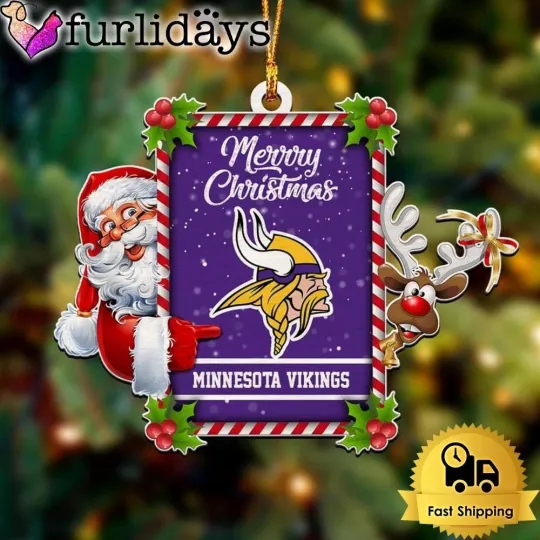 Personalized Minnesota Football Team Vikings Christmas Ornament Gift Decor