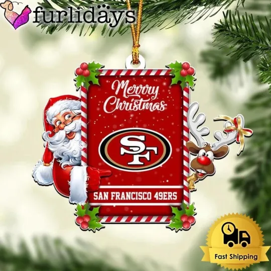 Personalized San Francisco Football Team 49ers Christmas Ornament Gift Decor
