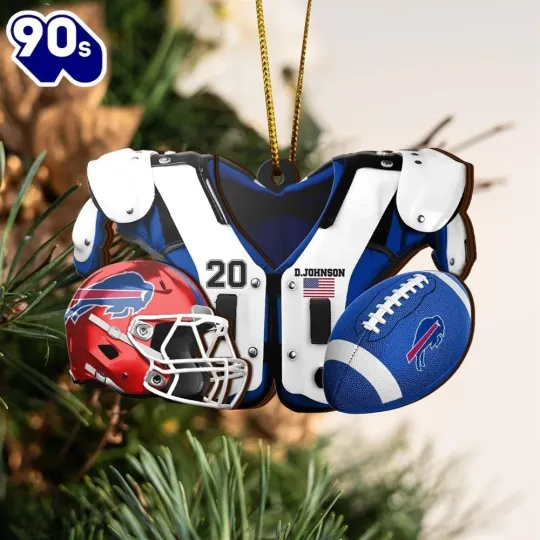Personalized Buffalo Football Team Bills Christmas Ornament Gift Decor