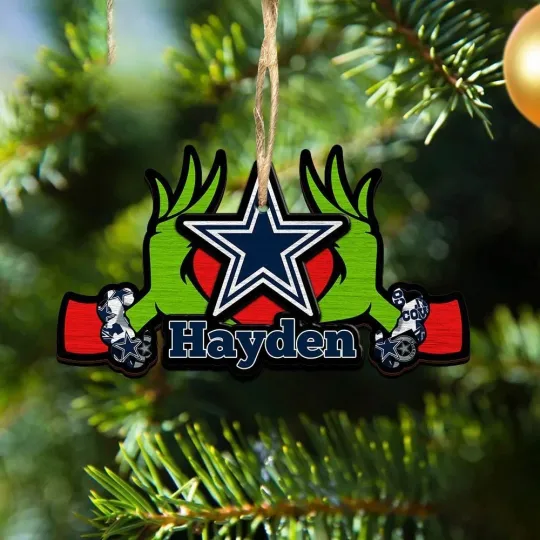 Discover Personalized Dallas Football Team Cowboys funny character Christmas Ornament Gift Decor