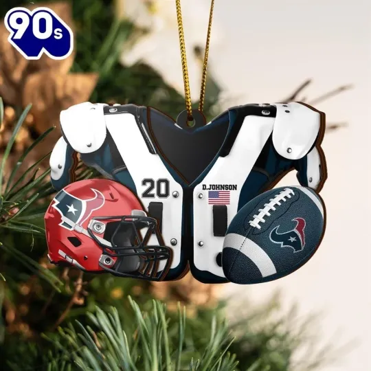 Discover Personalized Houston Football Team Texans Christmas Ornament Gift Decor